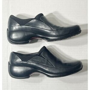 Merrell Spire Stretch Slip On Shoes Women's 7.5 Black Leather Air Cushion Hiking